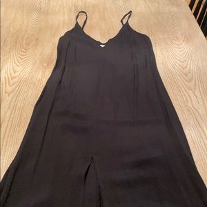 Reformation black slip dress
